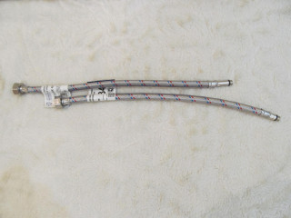 Шланг водопроводный, гибкая подводка для смесителя, КОМПАНИЯ РМС, РФ, Г1.2 - М10, 40 см.