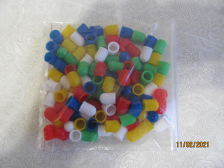 Колпачок на вентиль ( нипель ) колеса, пластик, разноцветные, 100 шт.