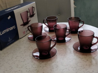 Чайный набор Luminarc,-6 пар (закалённое стекло)